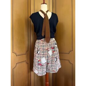 Vintage bermuda shorts with plaid and fun prints by LL Sport, size 12